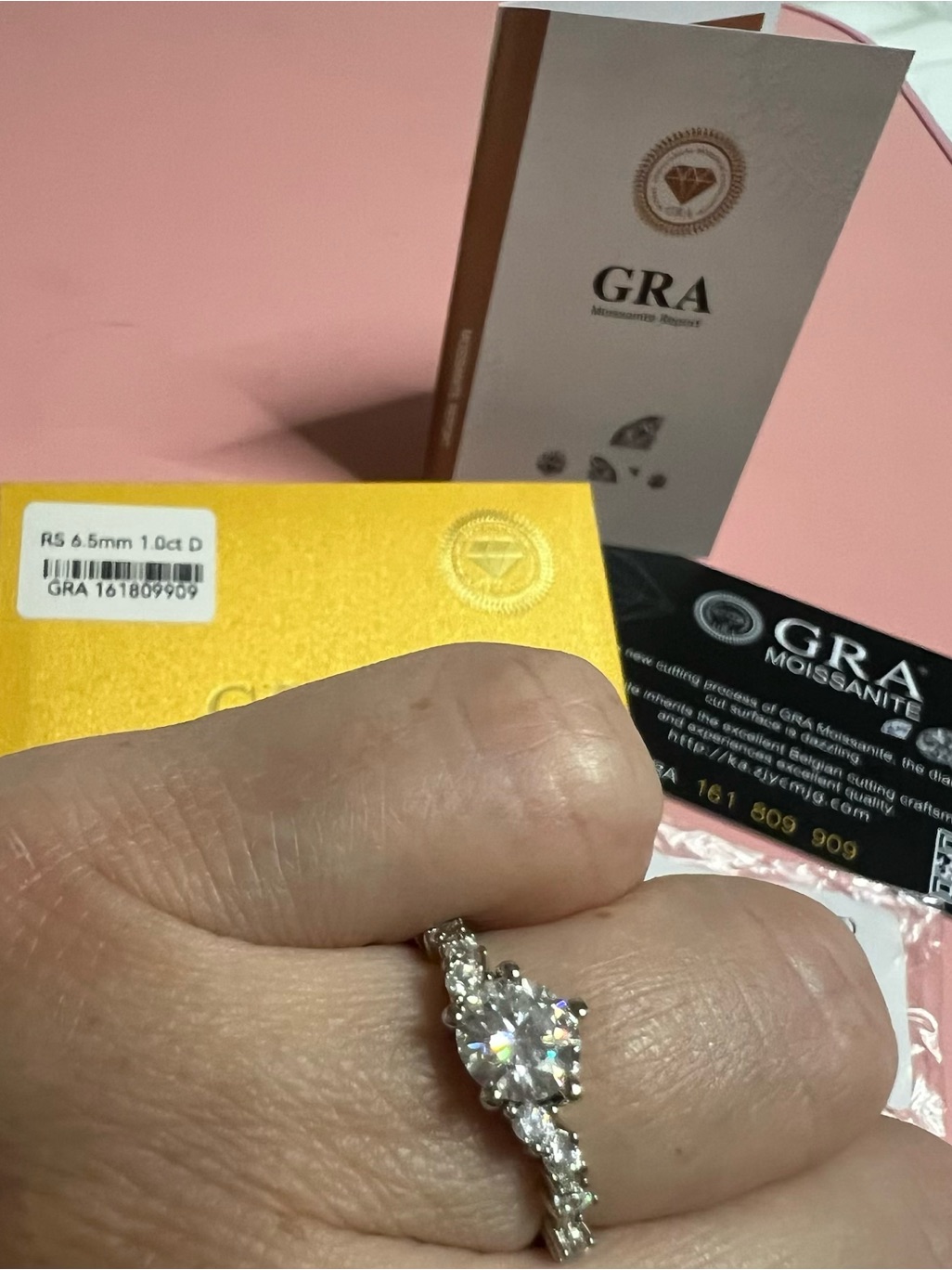 Silver-Tone 1 Ctw Moissanite Engagement Ring In White